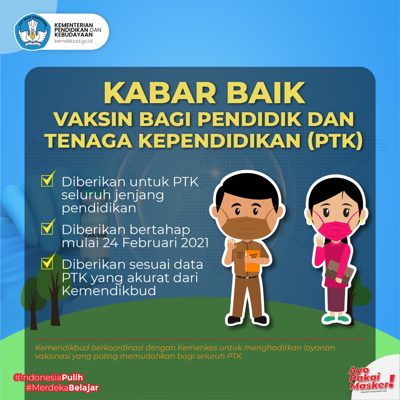Sejumlah Organisasi Guru Mendukung Vaksinasi bagi Pendidik dan Tenaga Kependidikan