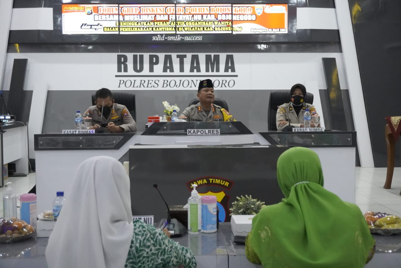 Antisipasi Radikalisme dan Intoleransi, Polres Gelar FGD dengan Fatayat-Muslimat