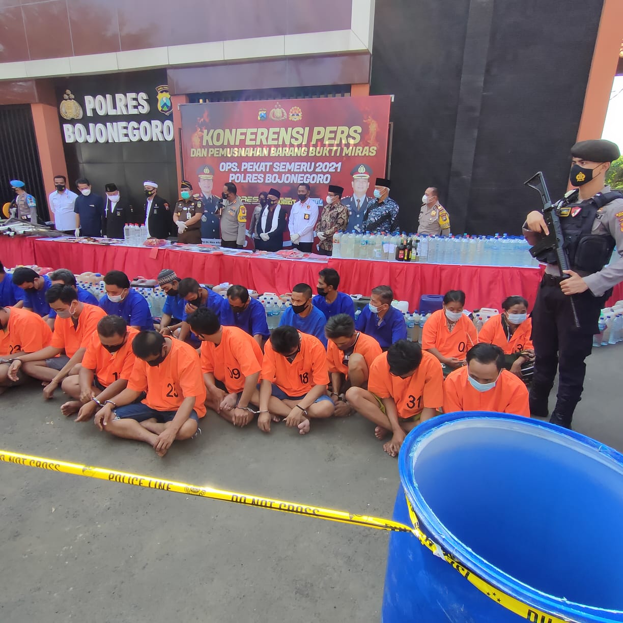 12 Hari, Polres Bojonegoro Amankan 169 Tersangka dari 188 Kasus