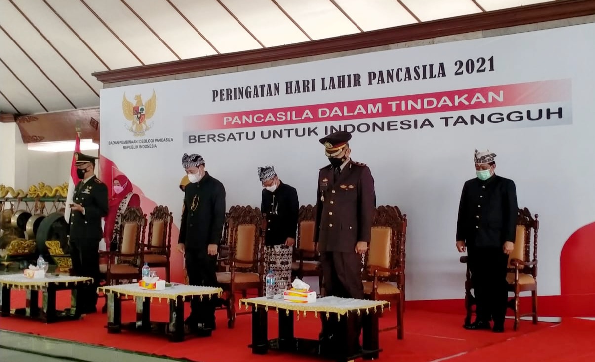 Pemkab Ikuti Upacara Hari Lahir Pancasila Secara Virtual