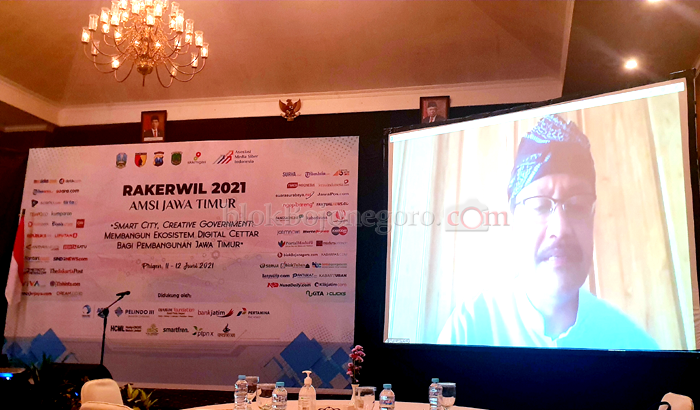 Gus Ipul Ikuti Rakerwil AMSI Jatim Lewat Virtual