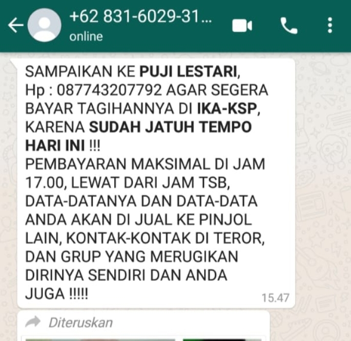 Pengalaman Meresahkan Saat Nomor Dijaminkan Orang Asing untuk Pinjol