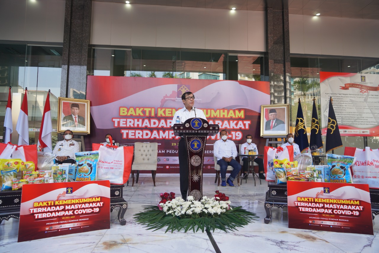 46 Ribu Paket Disalurkan Kemenkumham kepada Masyarakat Terdampak Covid-19