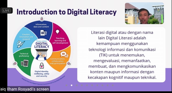 Webinar Literasi Digital UKMP Unugiri Bahas Pentingnya Kaum Muda Berinovasi dan Beradaptasi