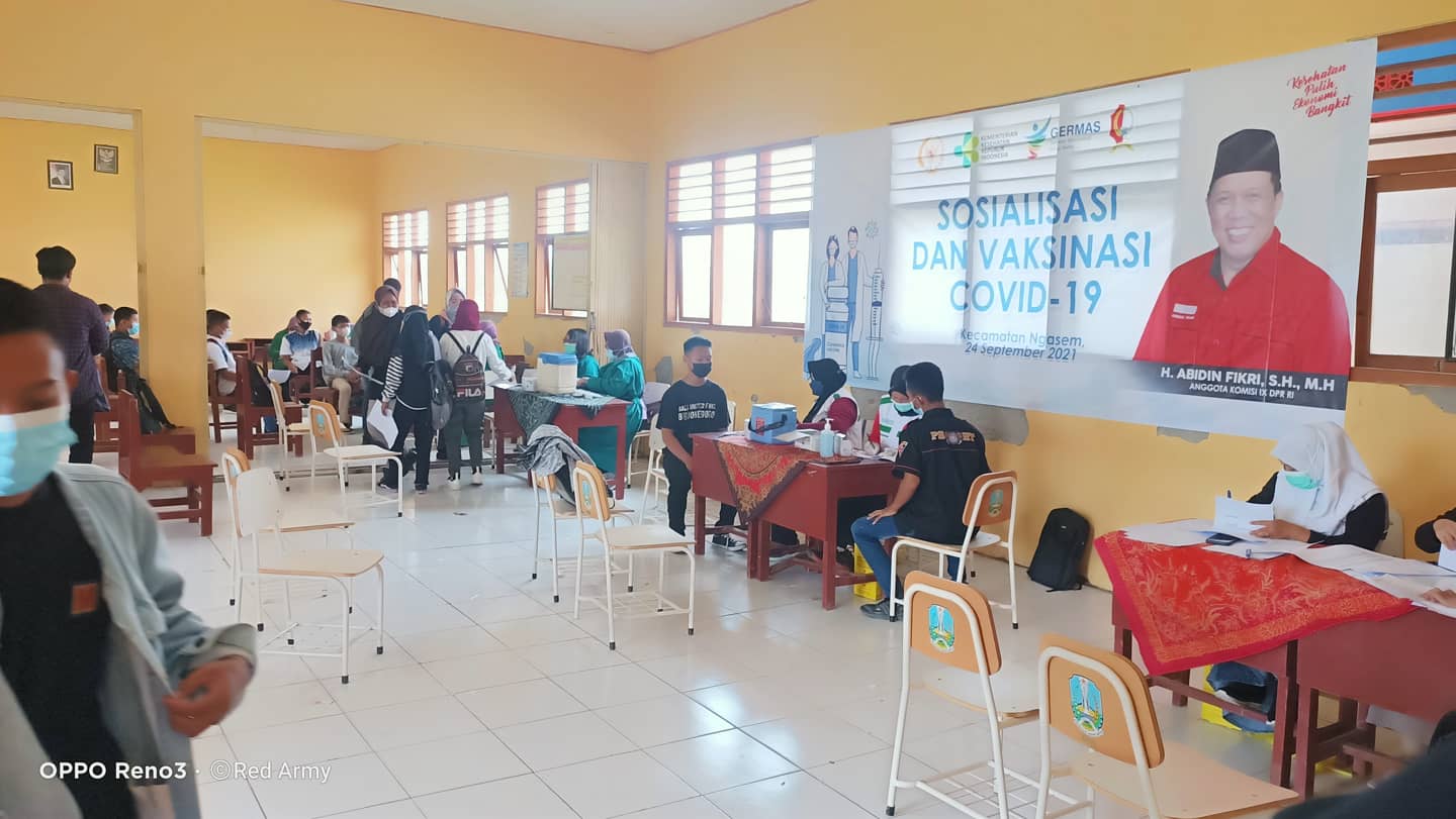 Ribuan Siswa di Ngasem Jadi Target Vaksinasi PDIP Bojonegoro