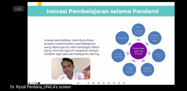 Pascasarjana UNU Sunan Giri Gelar Webinar Inovasi Belajar Daring Tanpa Garing