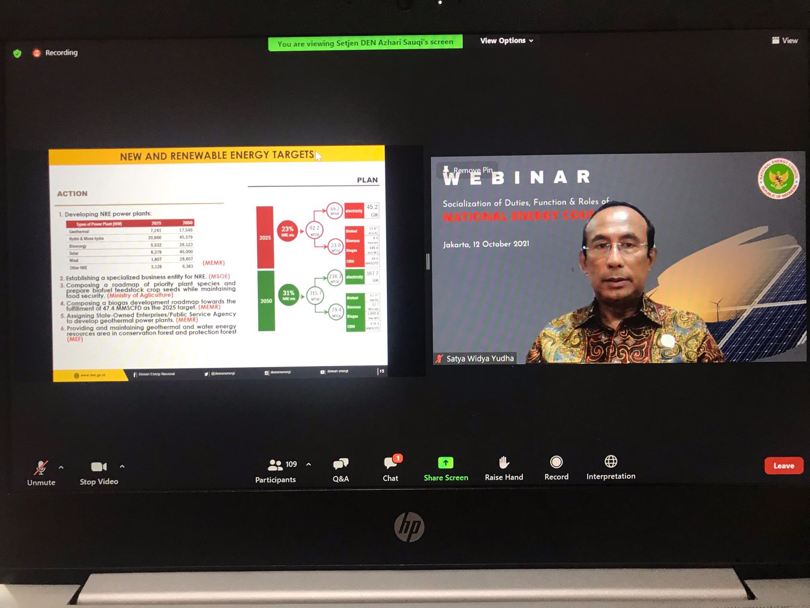 DEN Paparkan Transisi Energi RI di Depan Puluhan Diplomat Asing