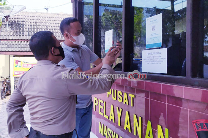 Polsek Sumberrejo Sudah Terapkan Scan PeduliLindungi