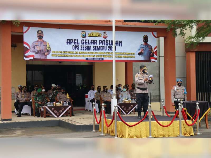 Operasi Zebra Semeru, Polres Bojonegoro Gelar Apel Pasukan