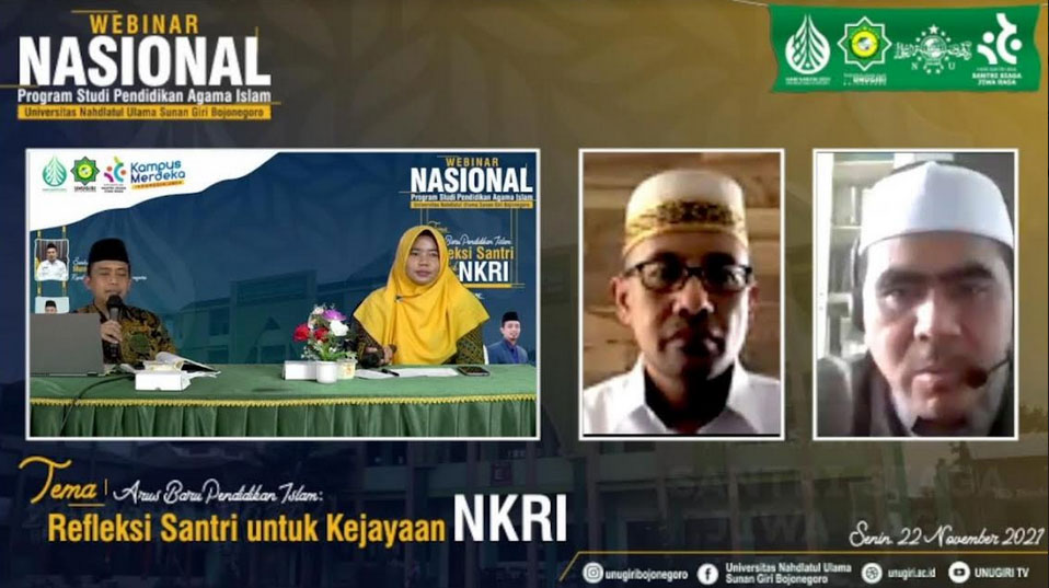 Refleksi Santri, PAI UNU Sunan Giri Bojonegoro Gelar Webinar Nasional