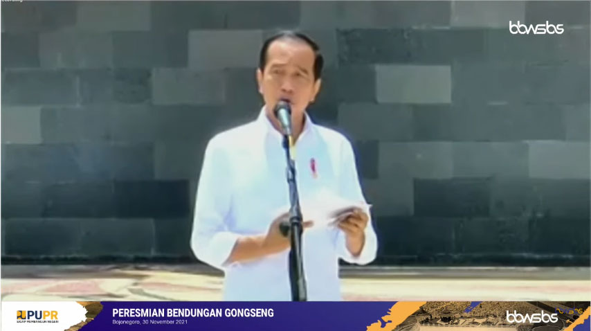 Presiden Jokowi Resmikan Bendungan Gongseng