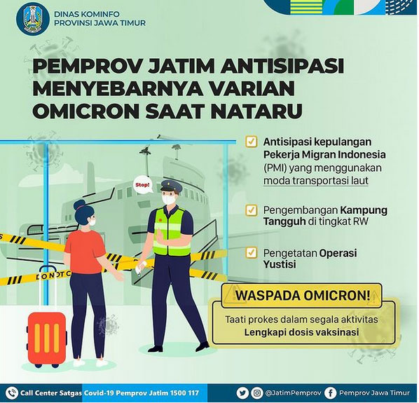 Jelang Nataru, Pemprov Jatim Antisipasi Varian Omicron