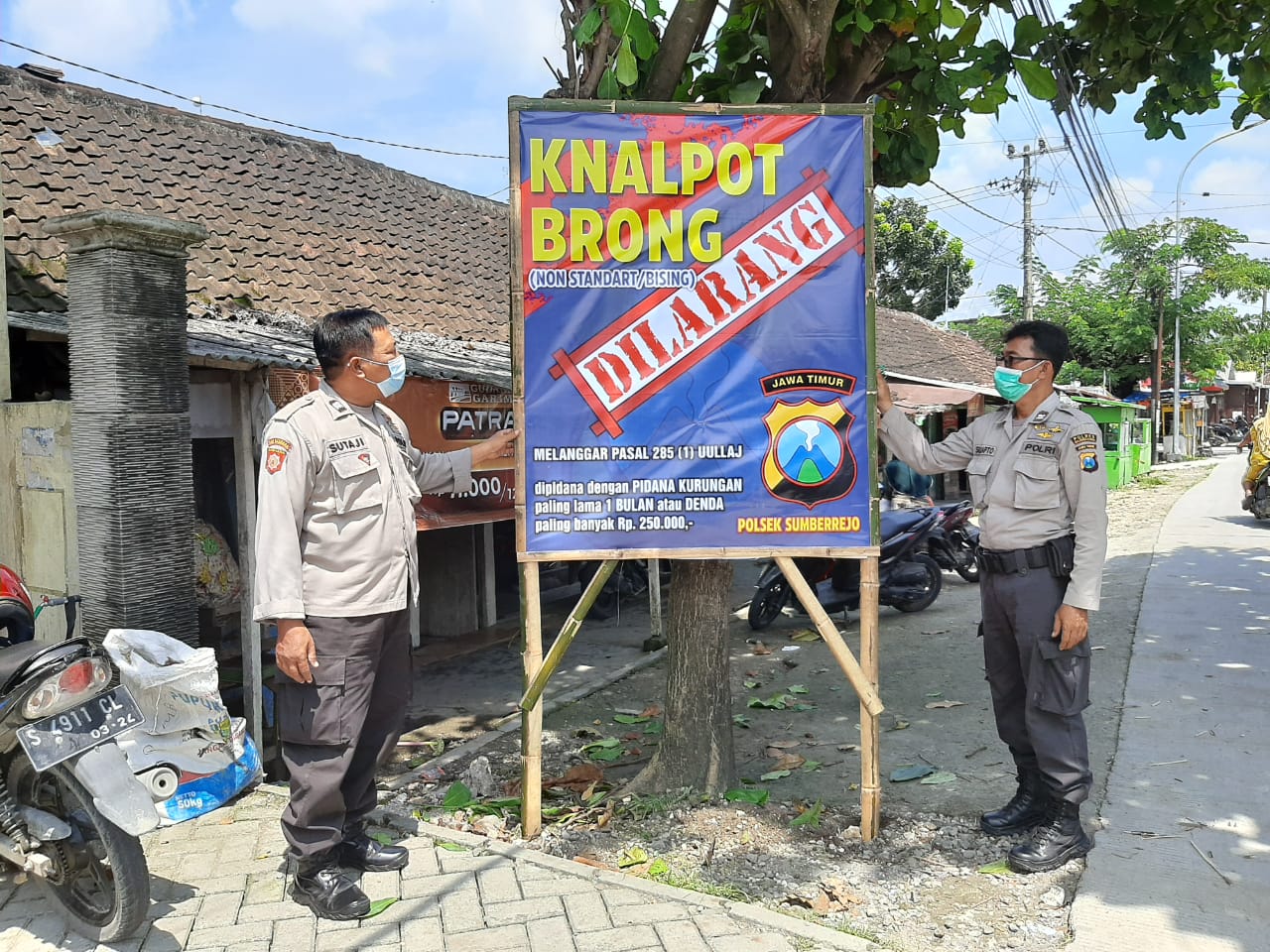 Jelang Tahun Baru, Polsek Sumberrejo Himbau Tak Menggunakan Knalpot Brong