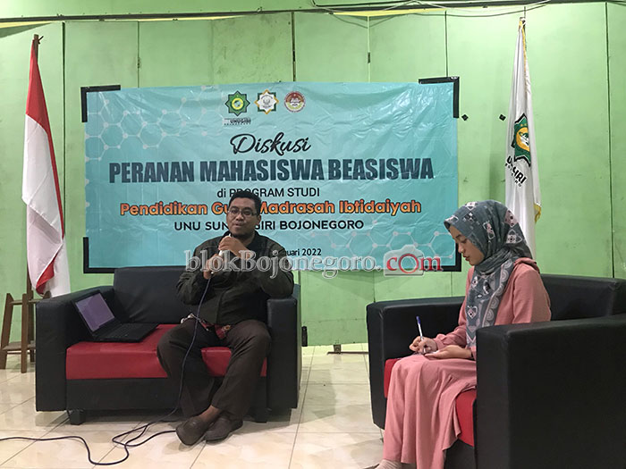 PGMI UNU Sunan Giri Bojonegoro Diskusi Bersama Mahasiswa Penerima Beasiswa