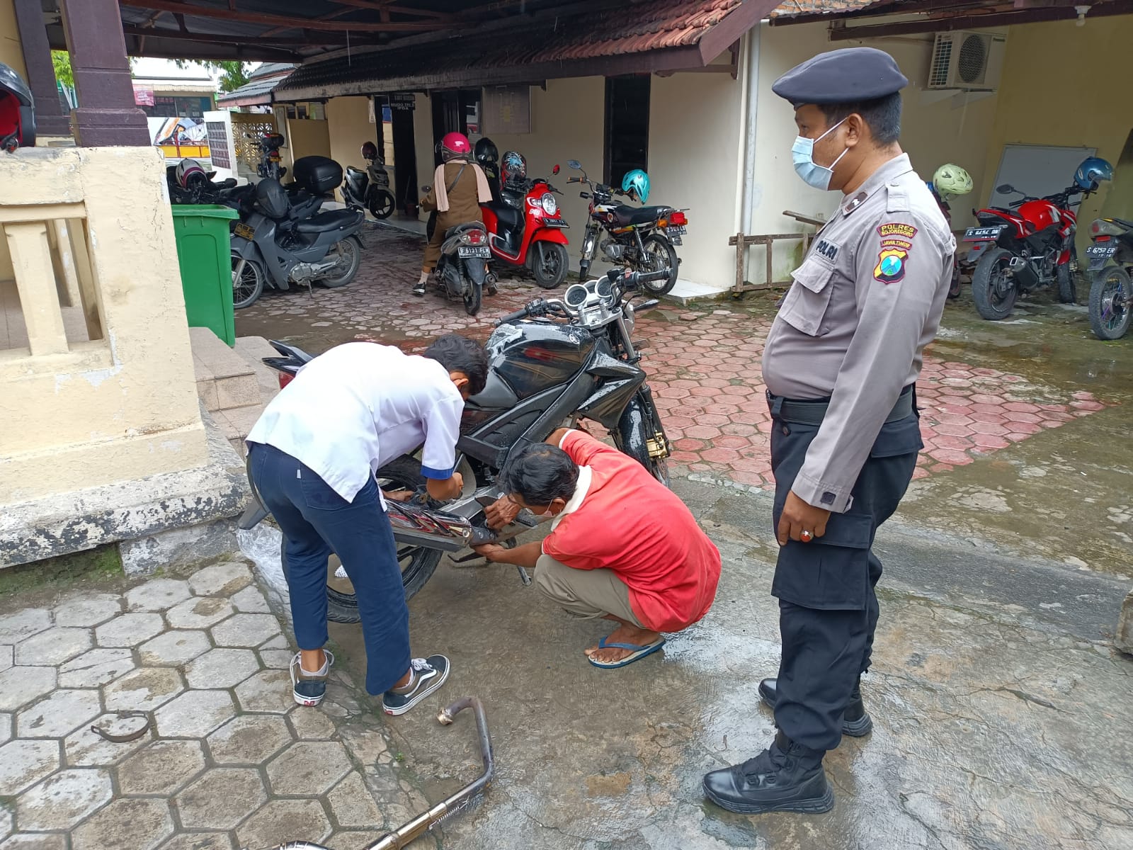 Pelajar SMA Pengguna Knalpot Brong Diamankan Polsek Sumberrejo