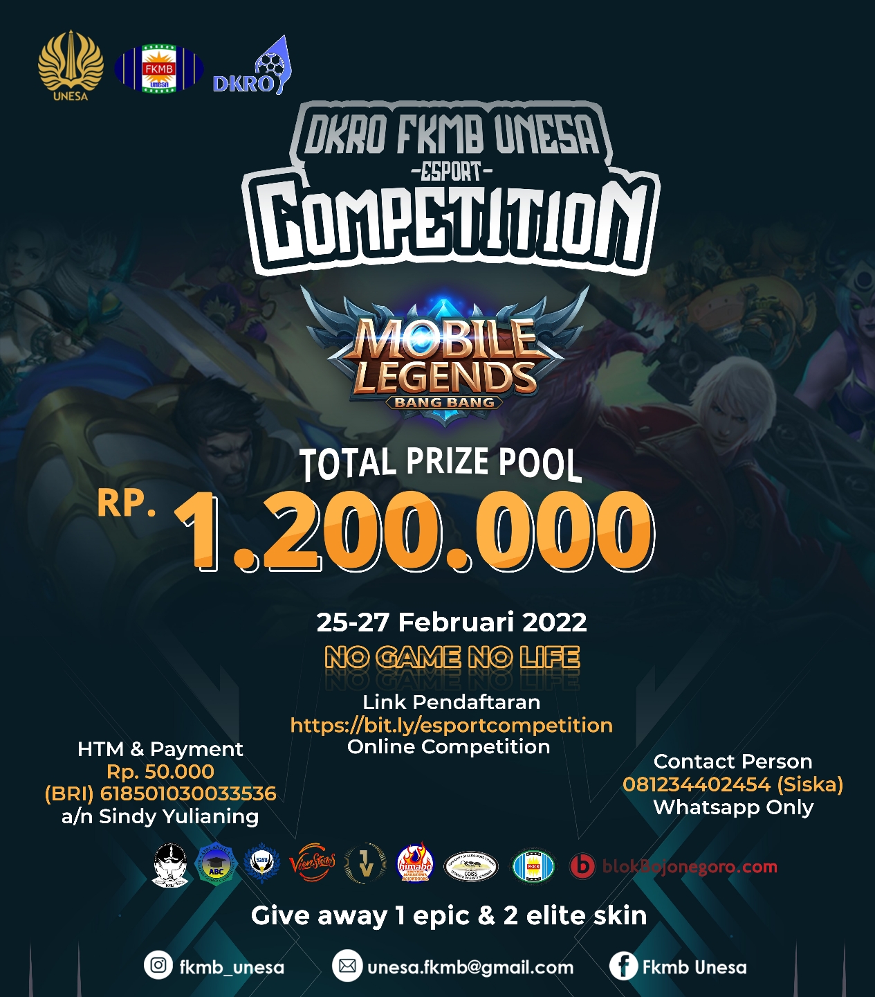 No Game No Life, Ayo Gabung E-Sport Competition FKMB 2022
