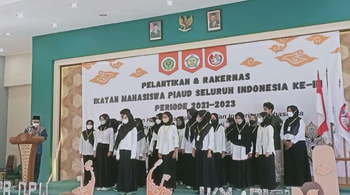 Jadi Pengurus PB IKMAPISI, Mahasiswa PIAUD Unugiri Dilantik di IAI Syekh Nurjati