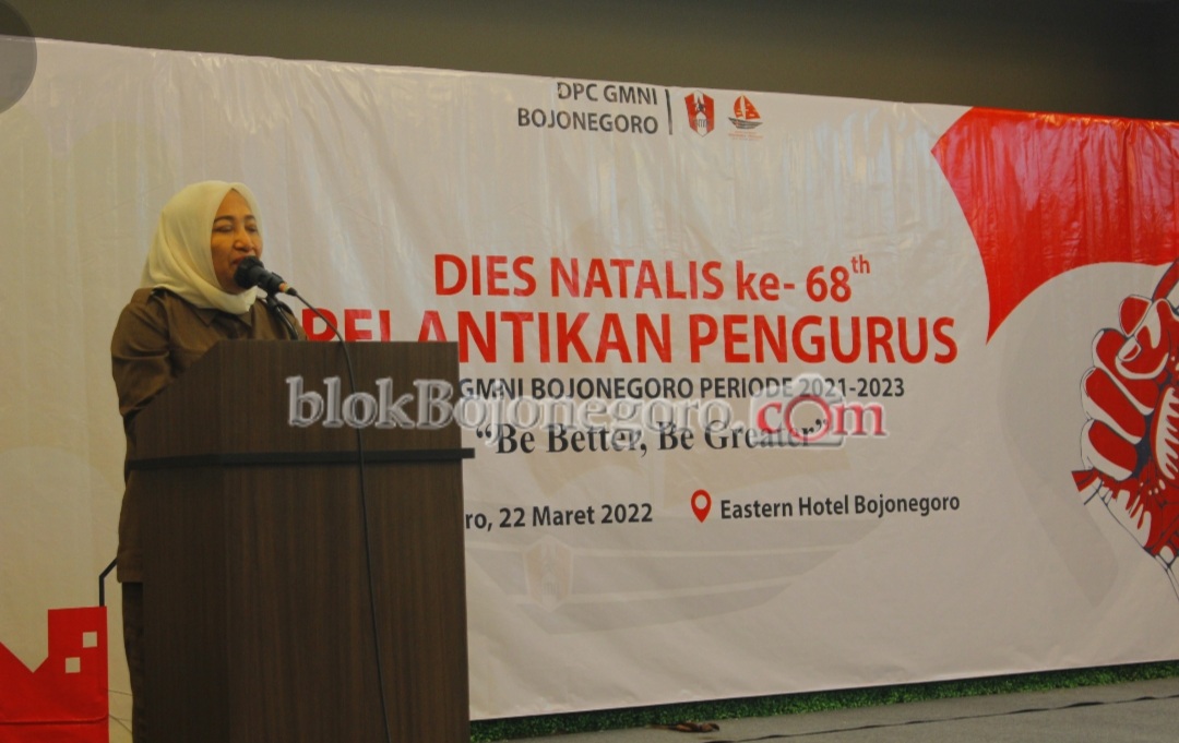 Pelantikan DPC GMNI Bojonegoro, Bupati Anna Ajak Sinergi dan Berkolaborasi dalam Pembangunan