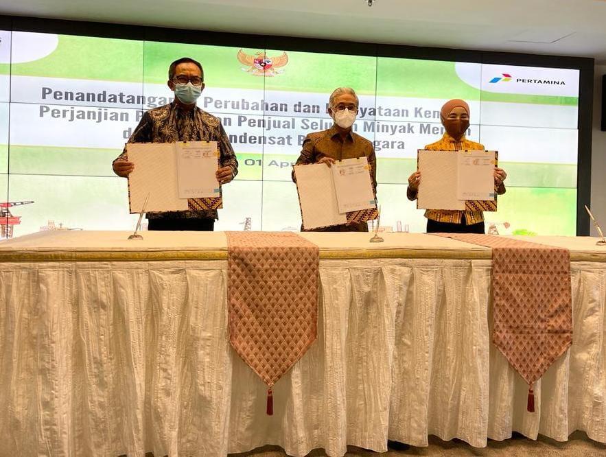 SKK Migas-Pertamina Tandatangani Perubahan Perjanjian Penunjukan Penjual Minyak Mentah