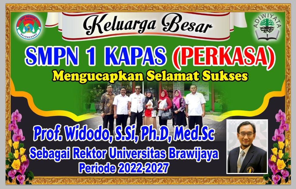 Prof. Widodo, Alumni SMP Negeri Kapas Terpilih Menjadi Rektor Universitas Brawijaya Malang