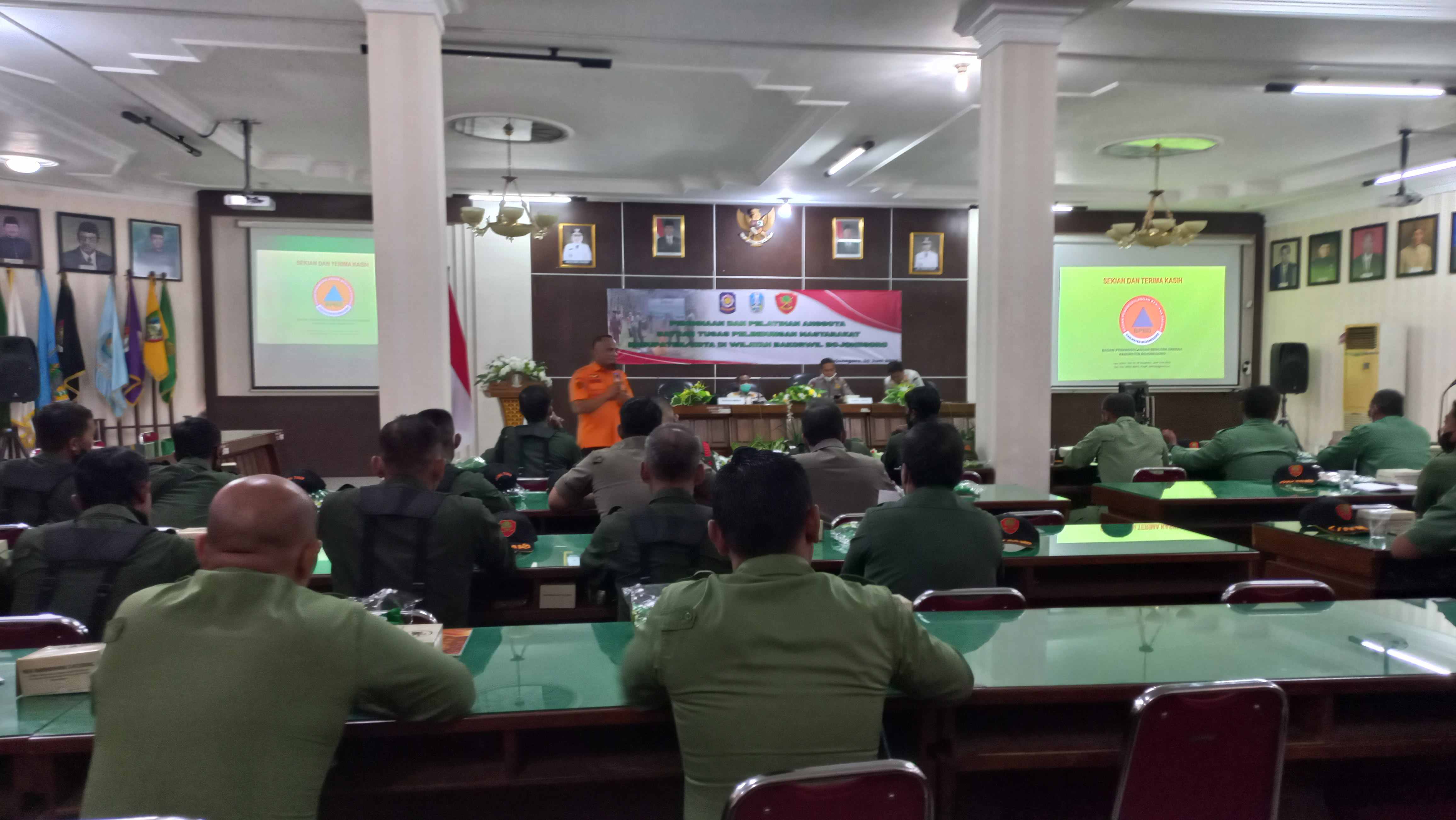 Satpol PP Jatim Beri Pelatihan Satgas Linmas Wilayah Bakorwil Bojonegoro