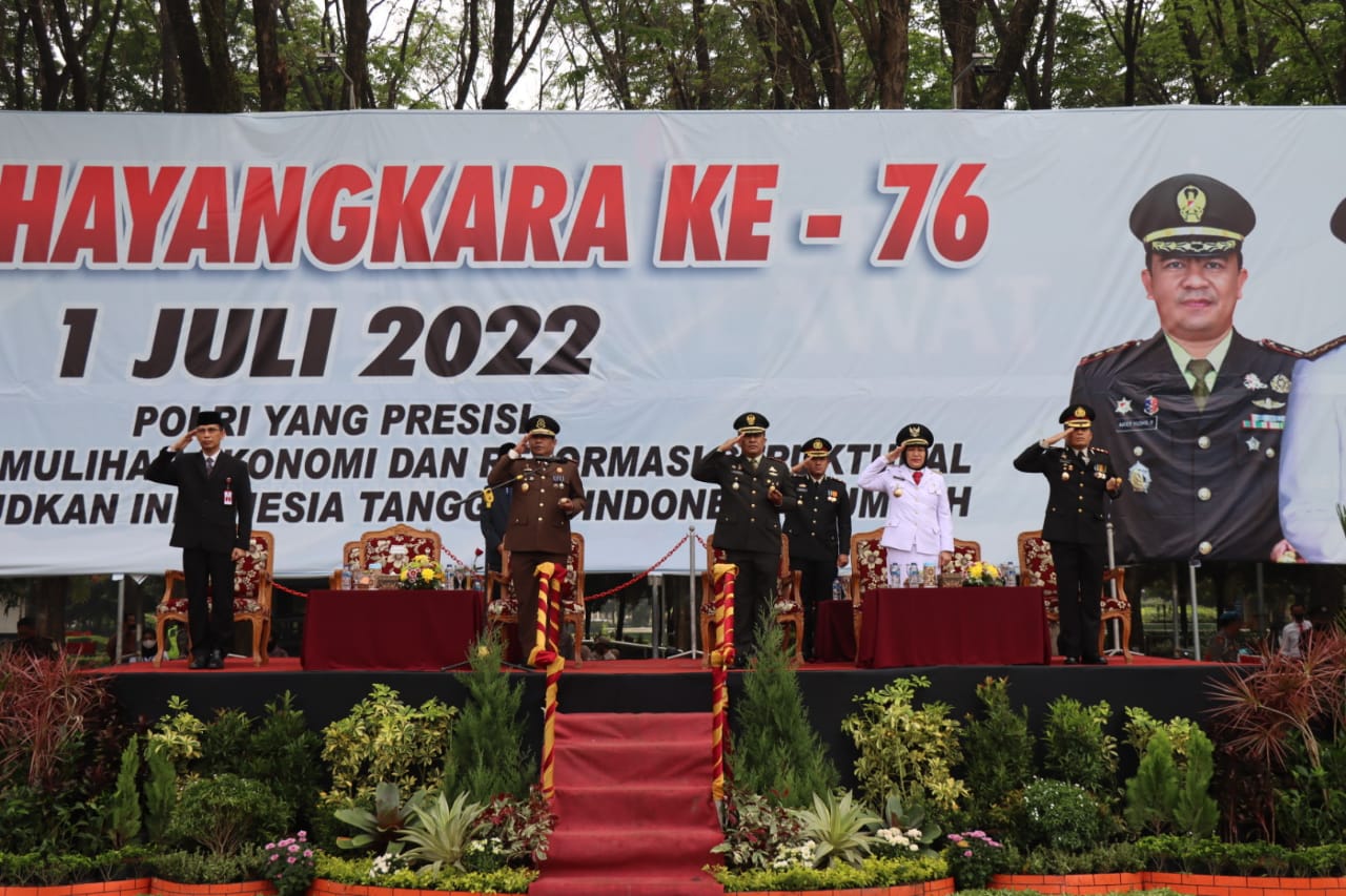 Kapolres Bersama Forkopimda Bojonegoro Ikuti Upacara Secara Virtual