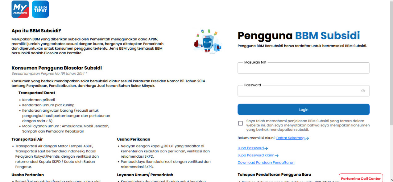 Ini Cara Daftar MyPertamina Melalui Website