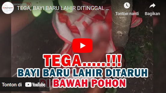 Tega, Bayi Baru Lahir Ditinggal di Bawah Pohon