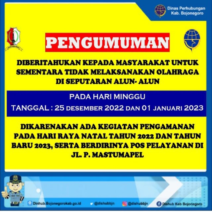 CFD di Alun-alun Bojonegoro Ditiadakan Saat Natal dan Tahun Baru