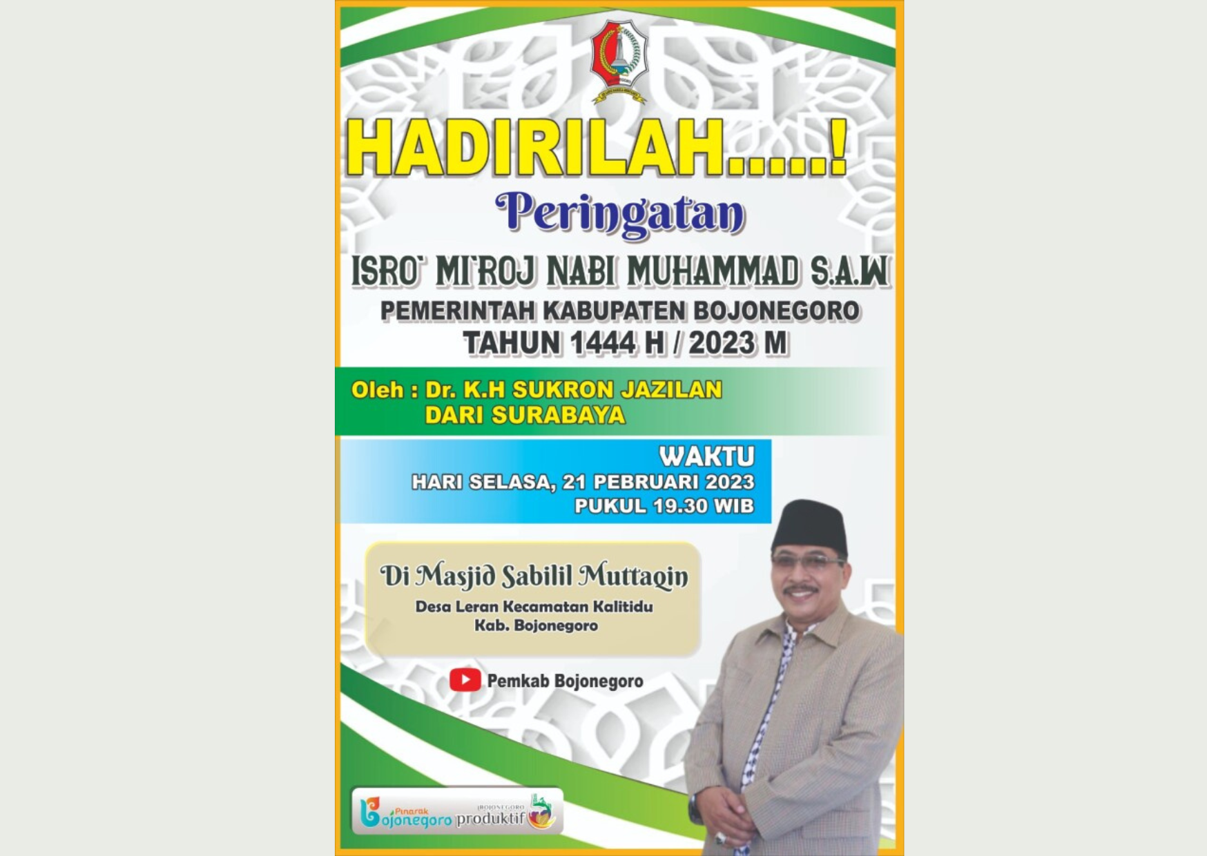 Isra' Mi'raj, Besok Pemkab Bojonegoro Gelar Pengajian