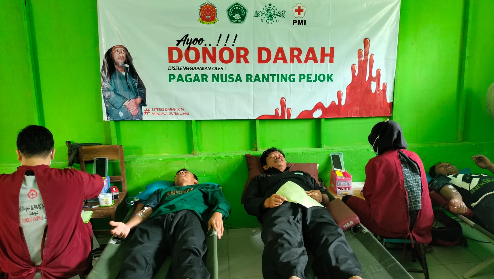 Sambut Ramadan, IPSNU Pagar Nusa di Kepohbaru Gelar Donor Darah
