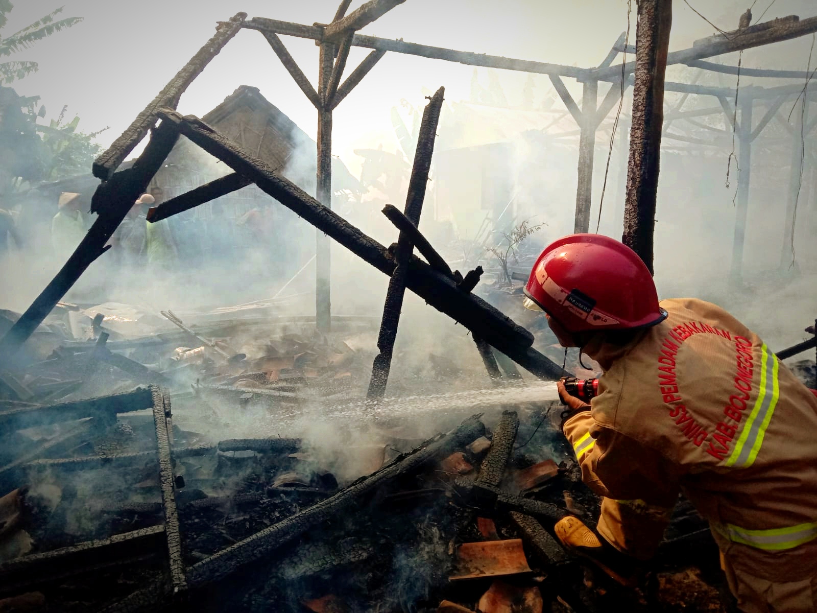 4 Rumah di Kepohbaru Terbakar, Uang Tunai Rp15 Juta Hangus
