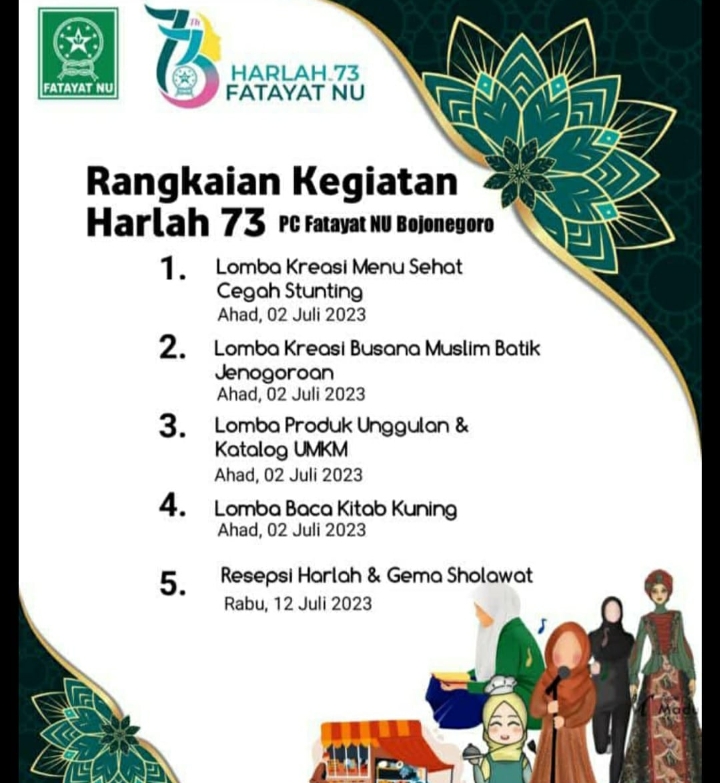 Harlah, Fatayat NU Bojonegoro Perkuat Ukhuwah melalui Beragam Kegiatan