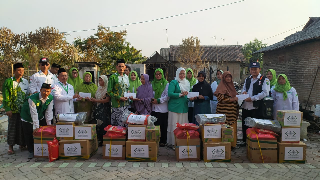 LAZISNU MWC NU Sumberrejo Bantu 4 KK Korban Kebakaran