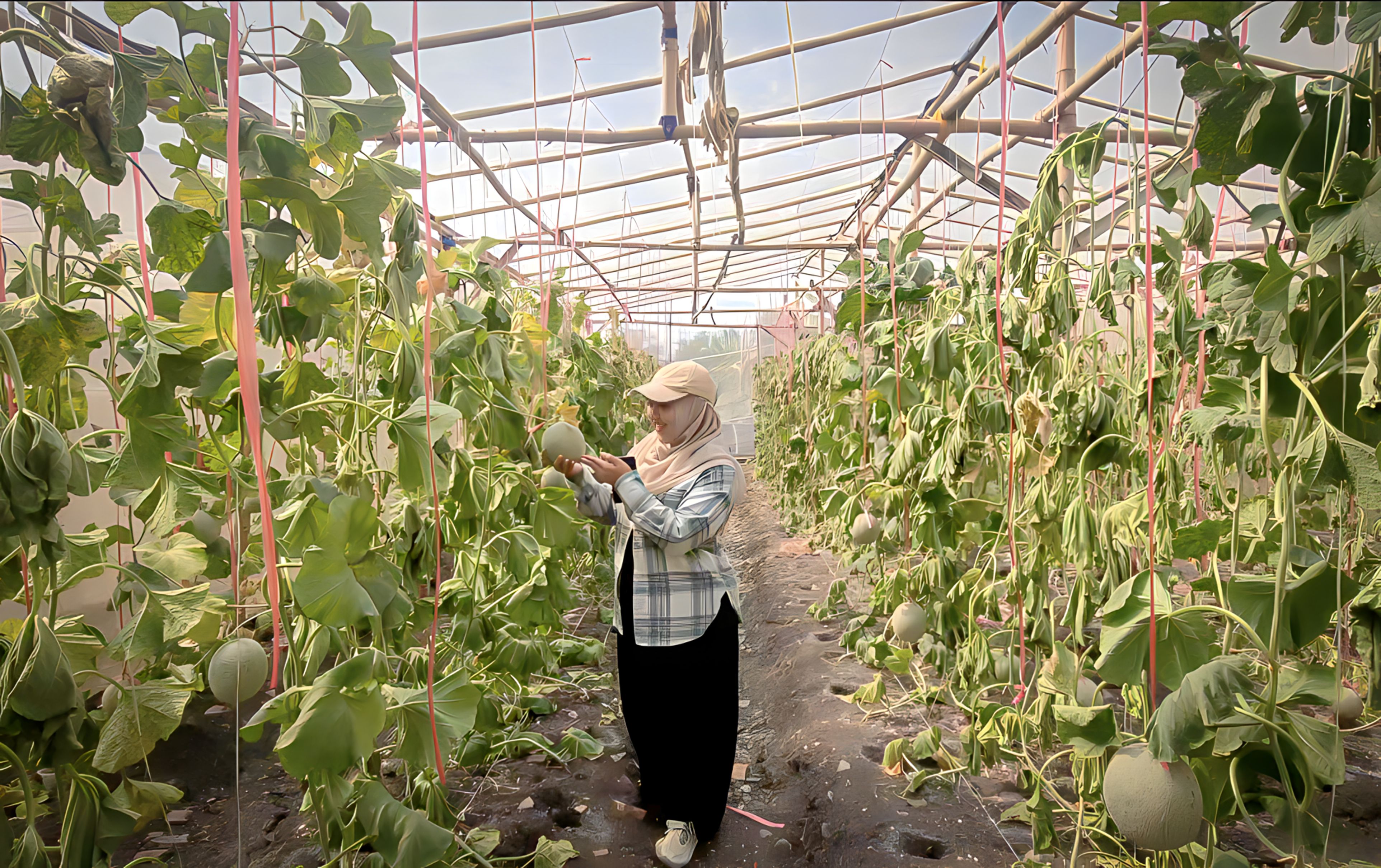 Sensasi Petik Melon di Kebun Nadhi, Bisa Cicip dan Milih Sepuasnya