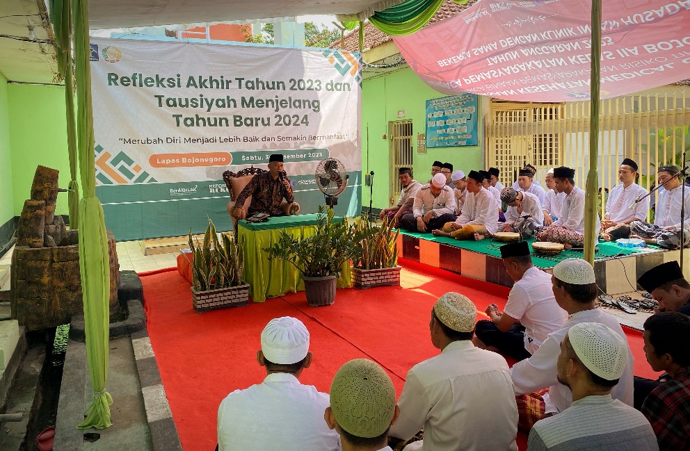 Refleksi Akhir Tahun, Lapas Bojonegoro Gelar Tausiyah untuk Napi