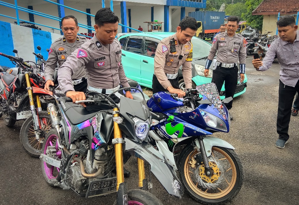 210 Motor Berknalpot Brong Diamankan Satlantas Bojonegoro