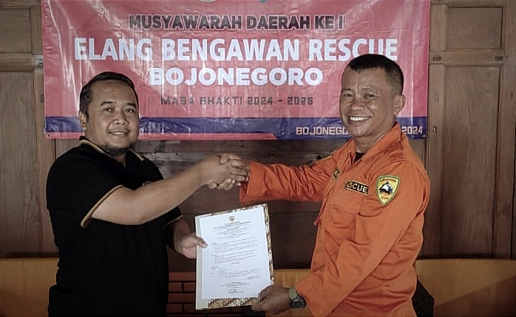 Sah! Sukirno Nakhodai Elang Bengawan Rescue Bojonegoro Masa Bhakti 2024-2026