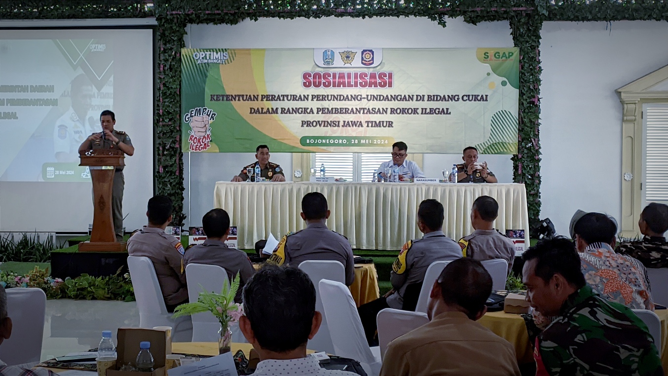 Berantas Rokok Ilegal, Satpol-PP Jatim Sosialisasi di Bojonegoro
