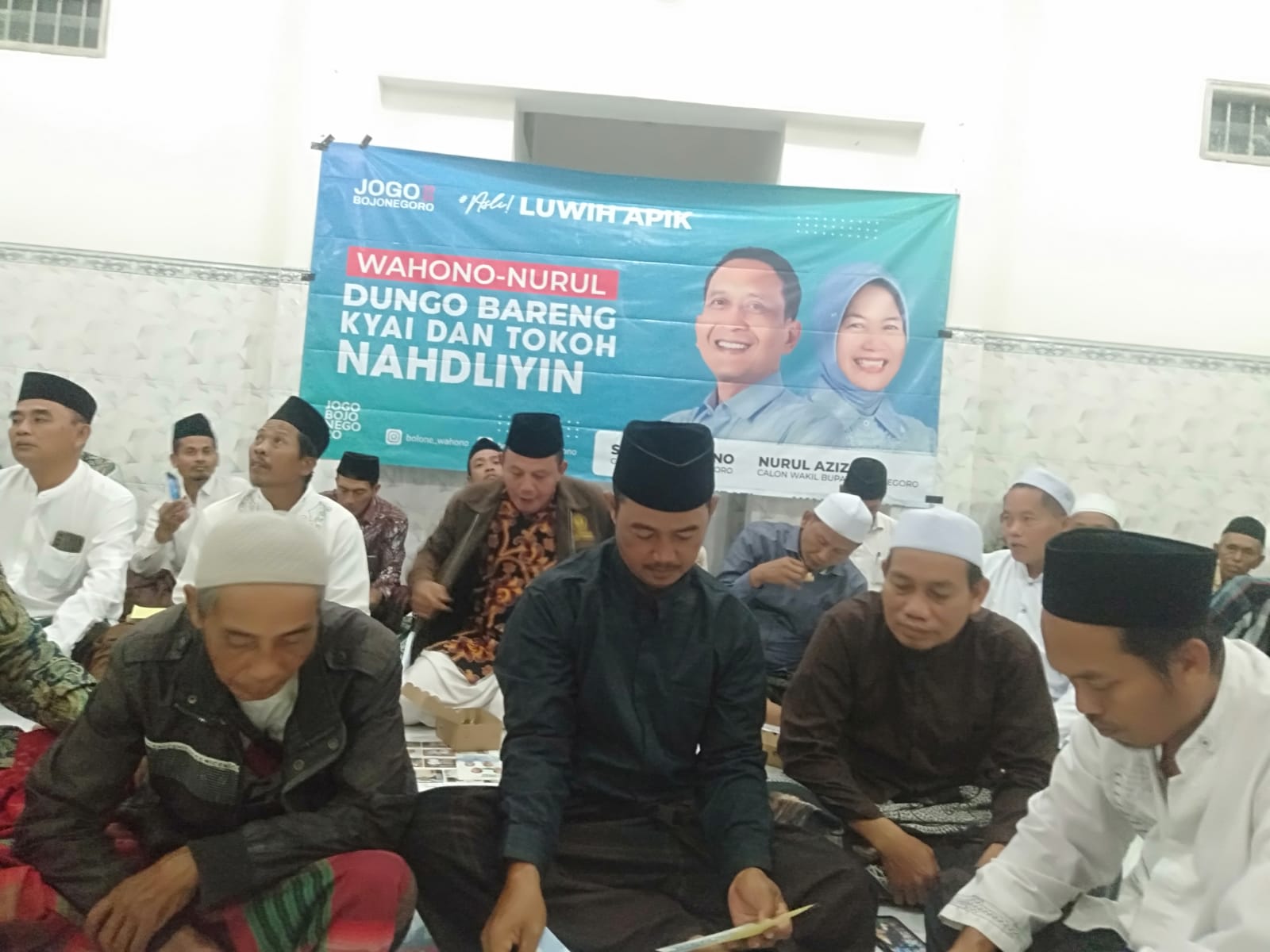 Ribuan Kyai Nahdliyin Serentak Doa Bersama untuk Wahono-Nurul
