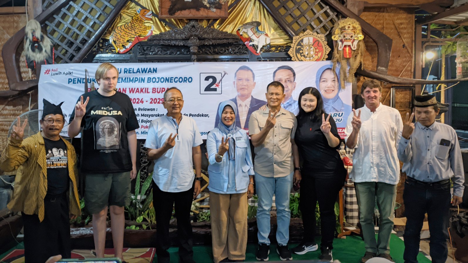 Bersama Mayjen Wardiyono, Ratusan Relawan di Sugihwaras Siap Menangkan Wahono-Nurul