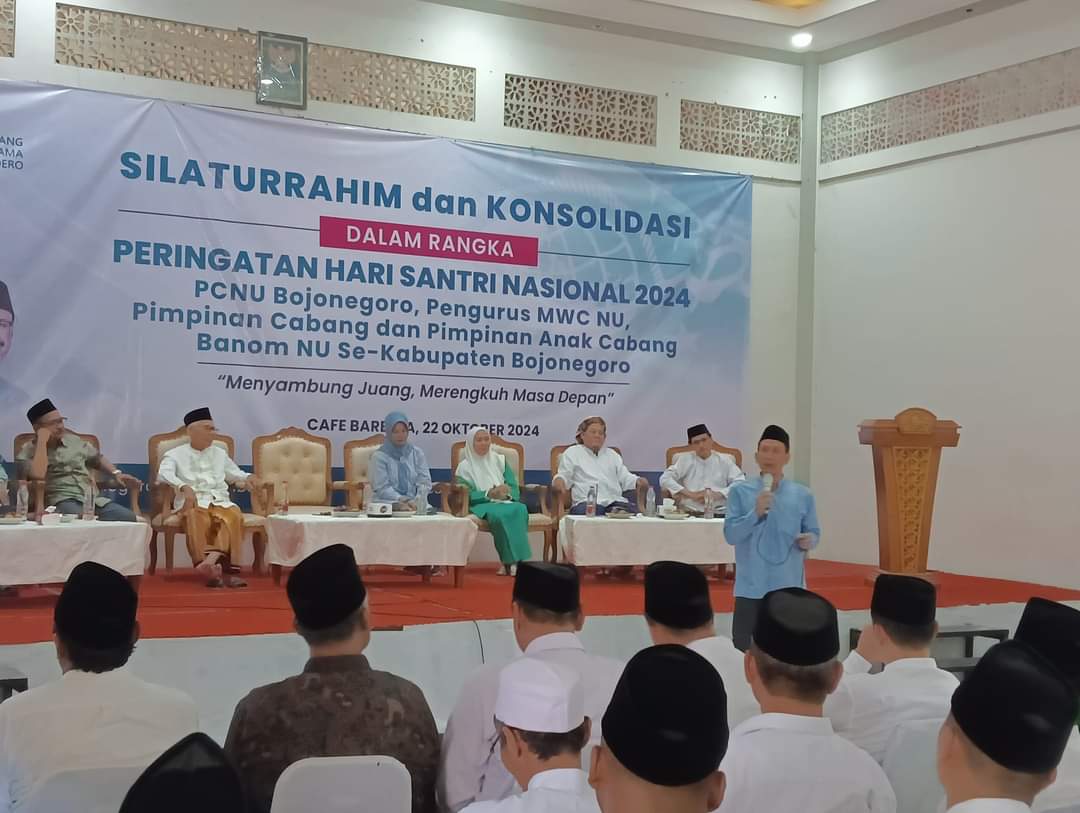 Hari Santri, Paslon Wahono-Nurul Hadiri Silaturahim dan Konsolidasi PCNU Bojonegoro