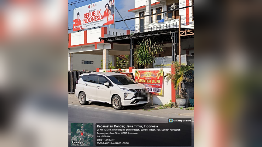 Mobil Ketua Bawaslu Bojonegoro Diduga Kerap di Rumah Petinggi PDI-P