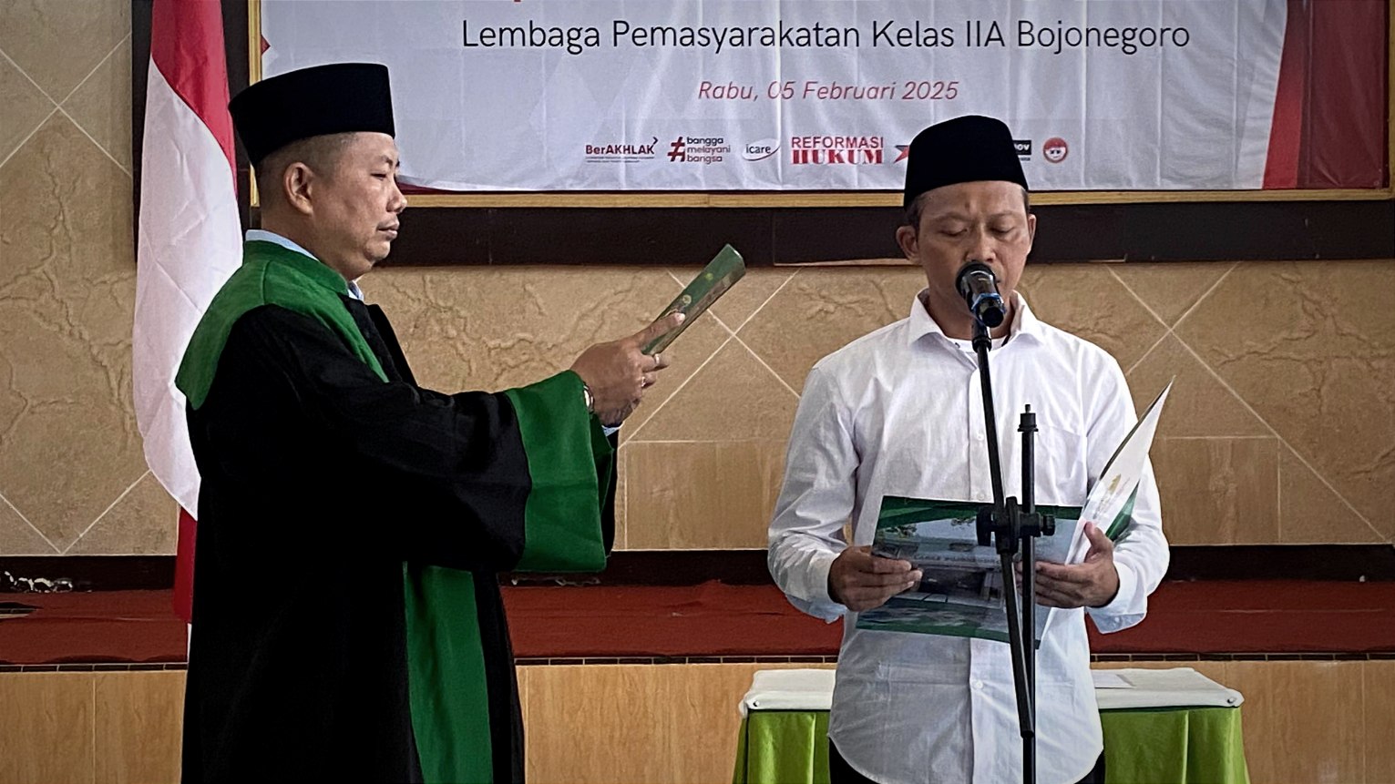 Usai 2 Tahun Dipenjara, Napiter di Lapas Bojonegoro Ucapkan Ikrar NKRI