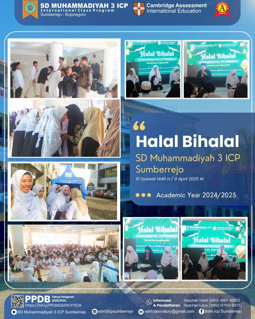 Halal Bihalal Semarakkan Hari Pertama Masuk Sekolah di SD Muhammadiyah 3 ICP Sumberrejo