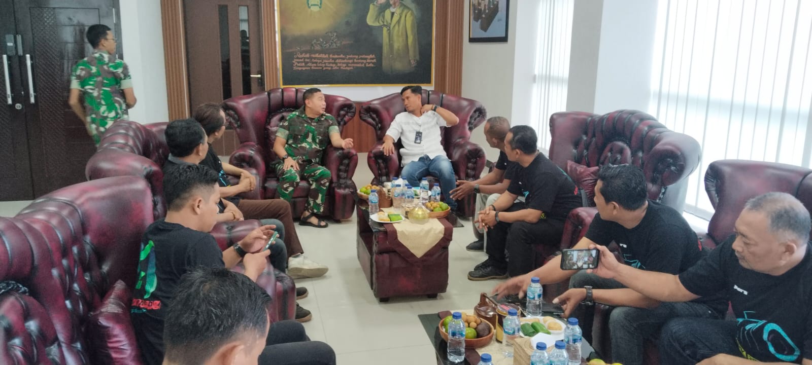 Diskusi Dandim dan Kabulog Cabang Bojonegoro Bahas Ketahanan Pangan