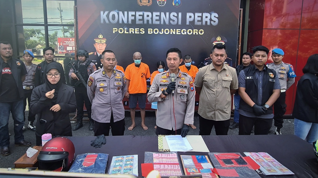 Empat Pengoplos Uang Palsu di Bojonegoro Diringkus Polisi