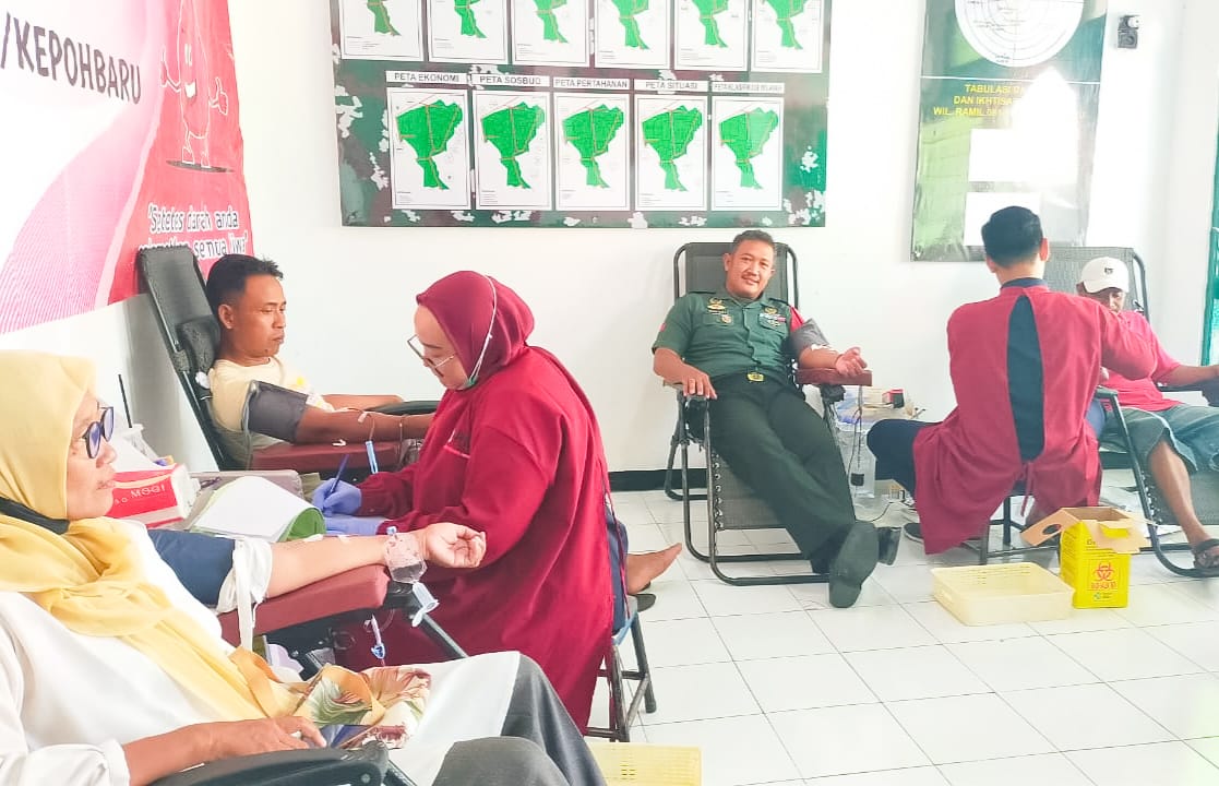 Koramil Kepohbaru Bojonegoro Gelar Donor Darah, Wujud Kepedulian terhadap Kesehatan Masyarakat