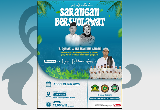Ayo Hadir...! Sarangan Bersholawat Bareng Ridwan Asyfi