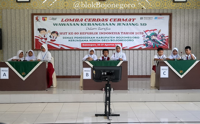 Tumbuhkan Jiwa Nasionalisme, Kodim 0813 dan Disdik Bojonegoro Adakan LCC Kebangsaan